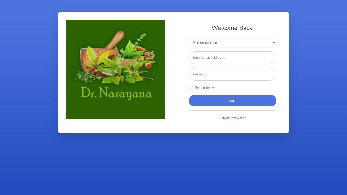 Healthcare Application interface